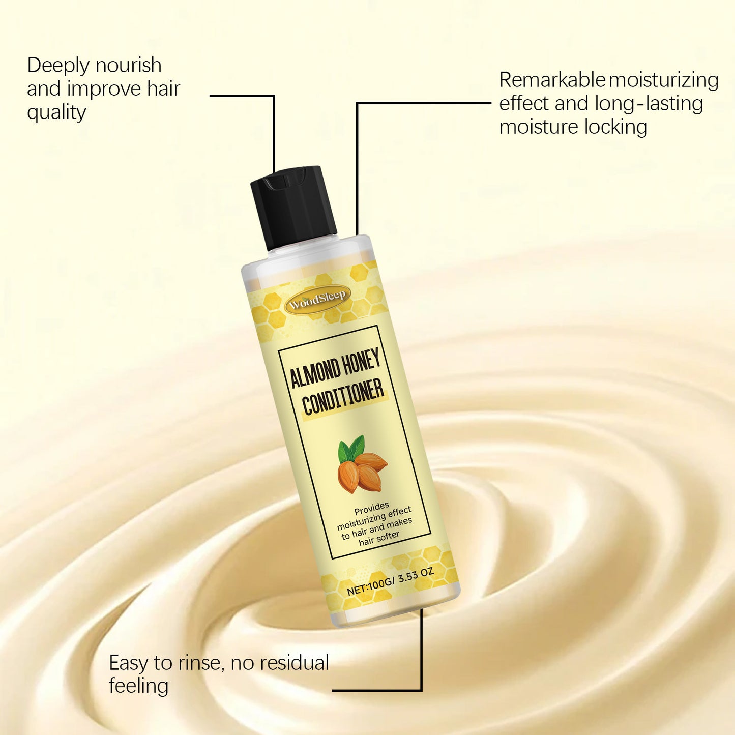 Smoothing Hair Conditioner Reduce Hair Breakage Restore Hair Luster Long Lasting Moisturizing Smooth Nourishing Hair Conditioner