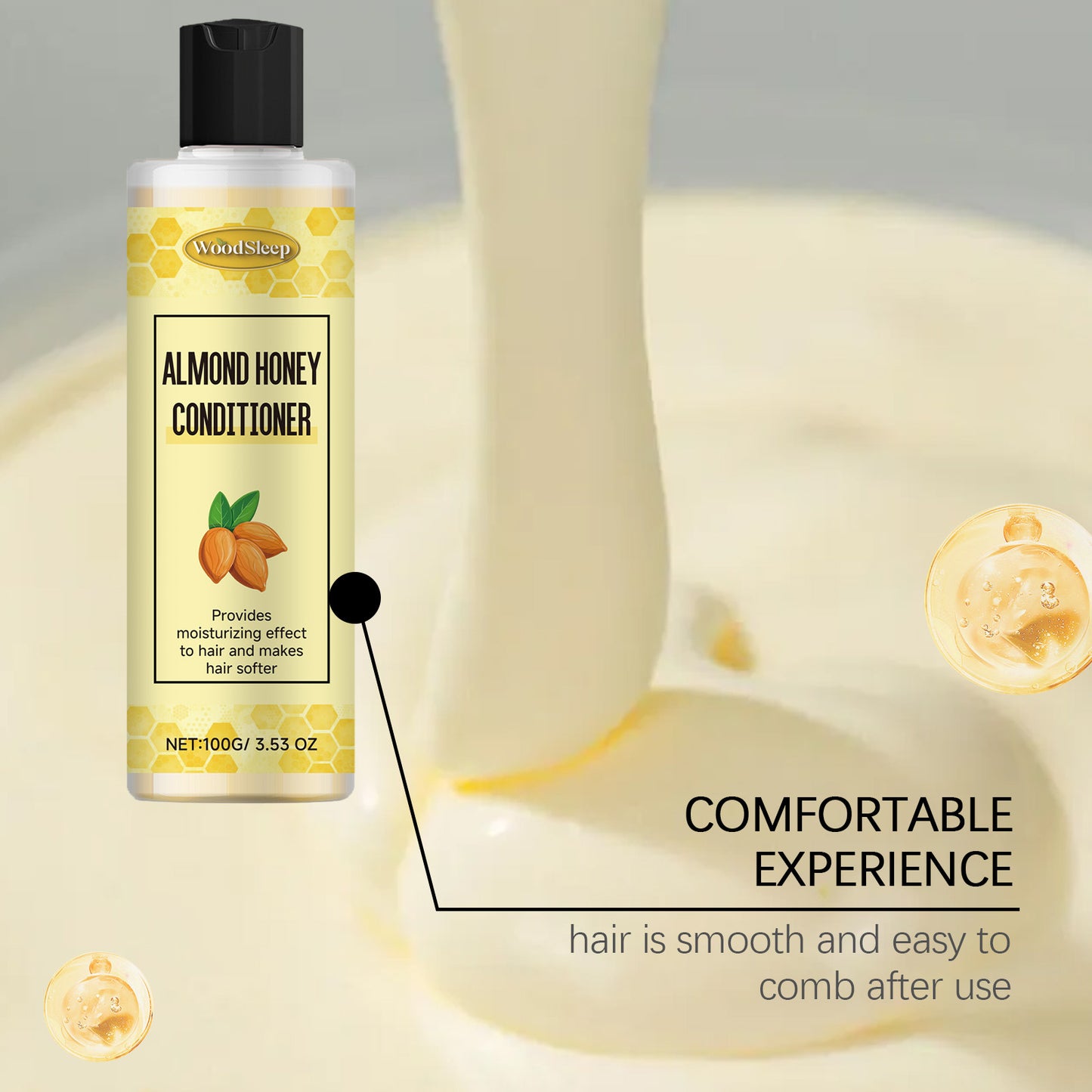 Smoothing Hair Conditioner Reduce Hair Breakage Restore Hair Luster Long Lasting Moisturizing Smooth Nourishing Hair Conditioner