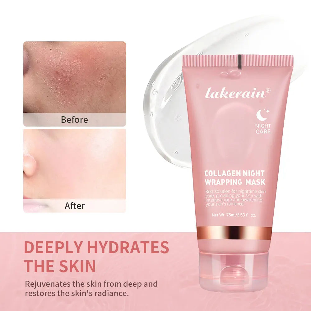 Deep Collagen Mask Peel Off Mask Face Anti Wrinkle Lifting  Skin Care Masks Bio Pack Night Wrapping Woman Overnight Skin
