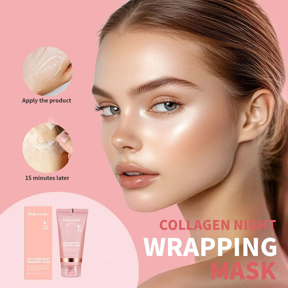 Deep Collagen Mask Peel Off Mask Face Anti Wrinkle Lifting  Skin Care Masks Bio Pack Night Wrapping Woman Overnight Skin