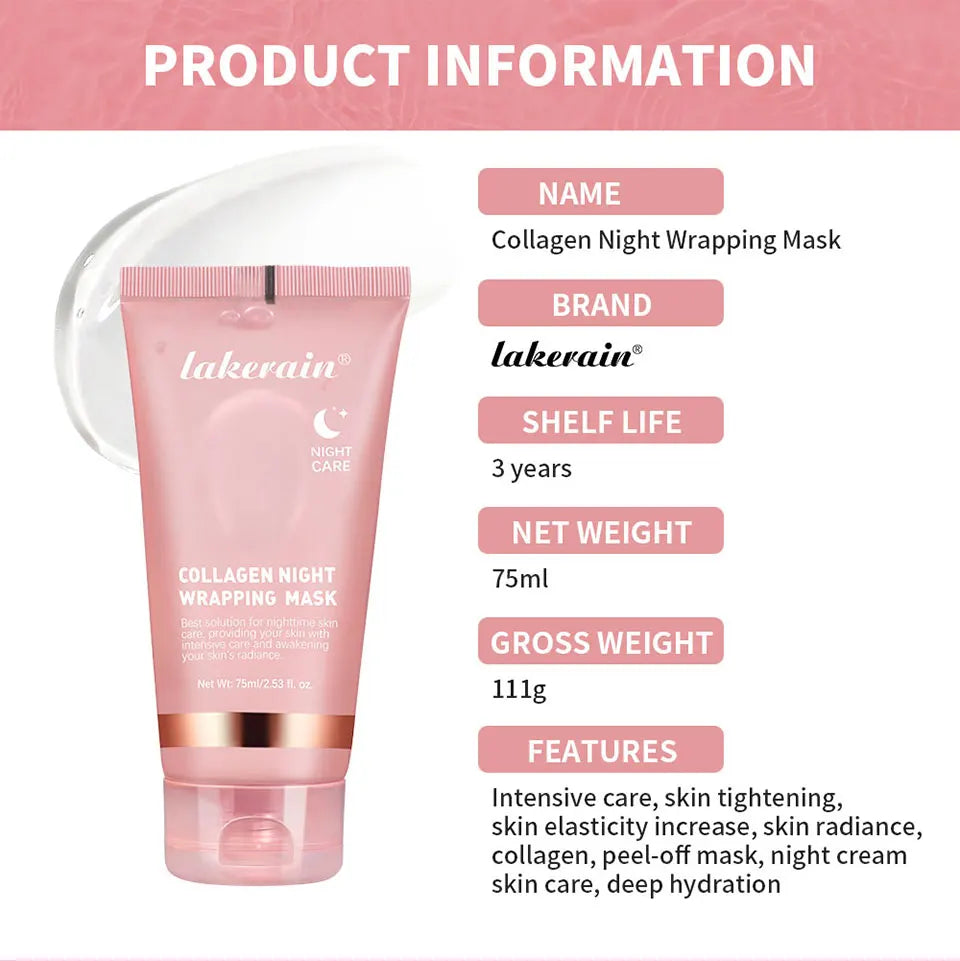 Deep Collagen Mask Peel Off Mask Face Anti Wrinkle Lifting  Skin Care Masks Bio Pack Night Wrapping Woman Overnight Skin