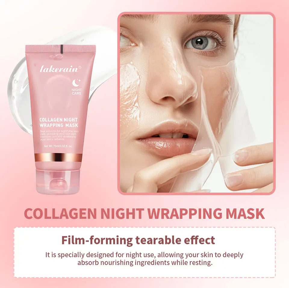 Deep Collagen Mask Peel Off Mask Face Anti Wrinkle Lifting  Skin Care Masks Bio Pack Night Wrapping Woman Overnight Skin