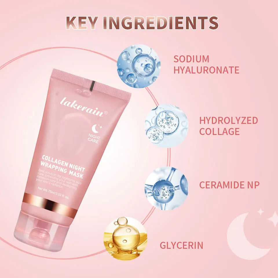Deep Collagen Mask Peel Off Mask Face Anti Wrinkle Lifting  Skin Care Masks Bio Pack Night Wrapping Woman Overnight Skin